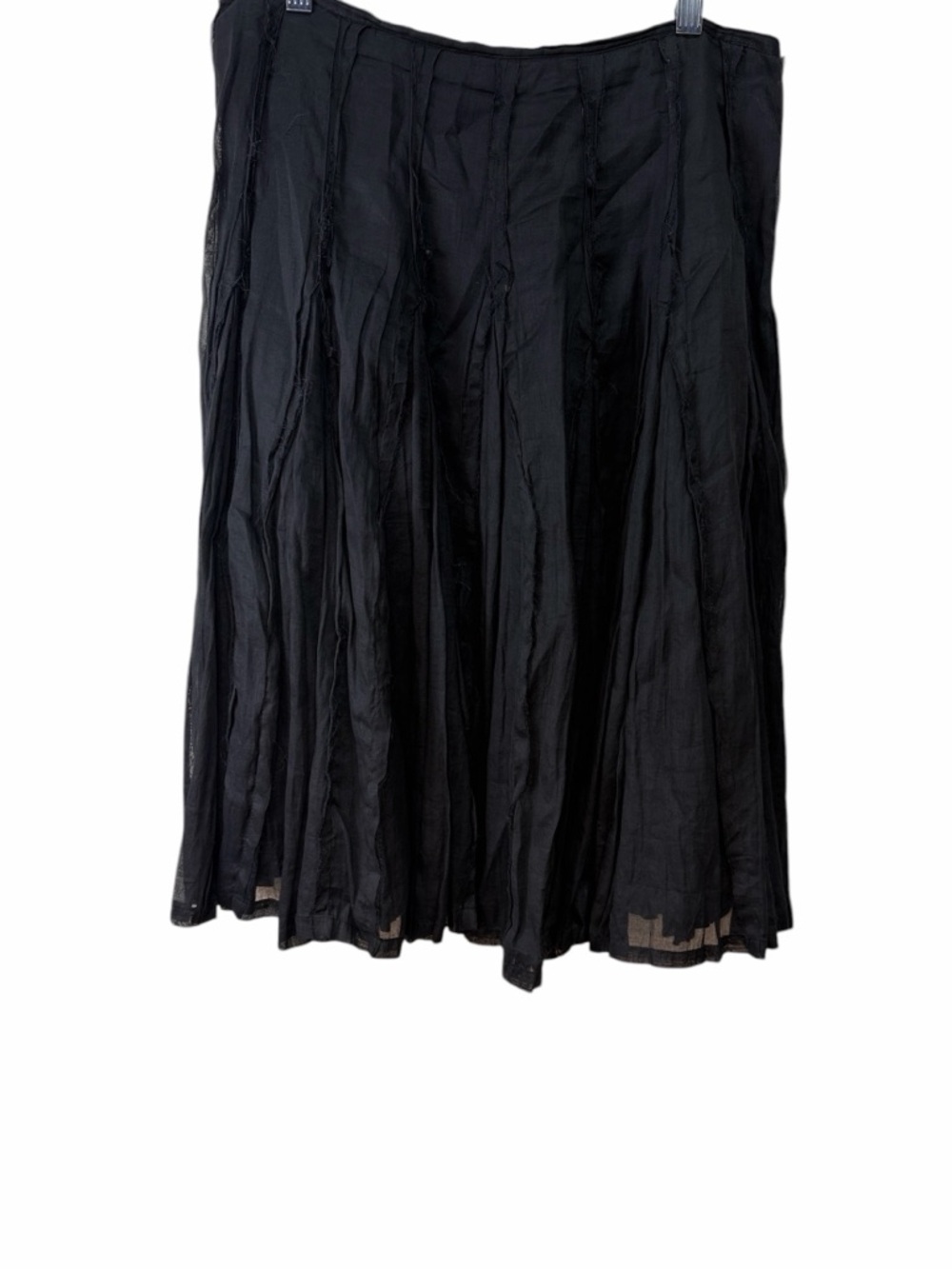 Odille Anthropologie  Skirt Black Layered Cotton Silk US 4 - Picture 3 of 8
